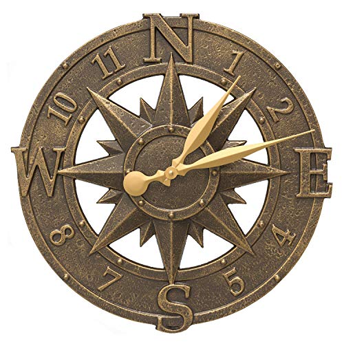 【中古】【未使用・未開封品】Whitehall コンパス ローズ 16インチ 屋外壁時計 1173