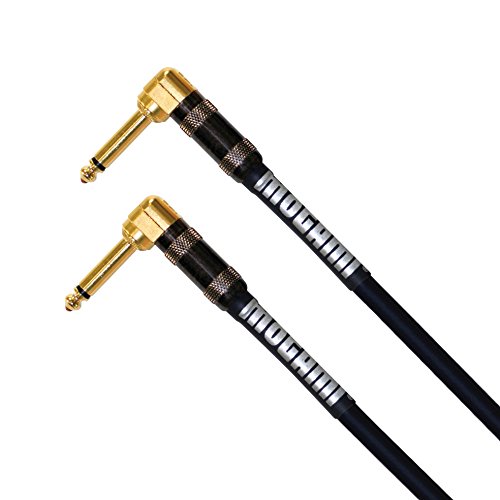【中古】【未使用・未開封品】Mogami PLATINUM GUITAR-1.5RR Pedal/Effects Cable, Gold 1/4 TS Right Angle Plugs, 18 by Mogami｜AJIMURA-SHOP