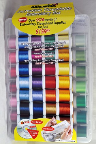 【中古】【未使用・未開封品】Madeira インクレディブルスレッド可能刺繍ボックス 80レーヨン スマートスプール 20928082｜AJIMURA-SHOP
