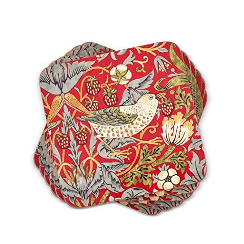 【中古】【未使用・未開封品】PIMPERNEL Strawberry Thief Red Coasters square set of 6 by Pimpernel 13,504円