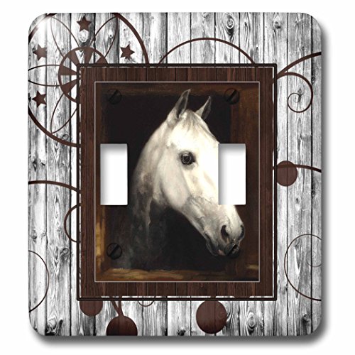 【中古】【未使用・未開封品】3dRose lsp_127613_2 ビンテージ馬のポートレート 1910年から Caspar Von Reth 復元西洋の背景ライトスイッチカバー|AJIMURA-SHOP