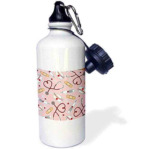 【中古】【未使用・未開封品】3dRose wb_128545_1 Bad Days Are for Sissies-Funny Flower Encouragement Gift Sports Water Bottle, 21 oz, White by 3dRose [並行輸入品]画像