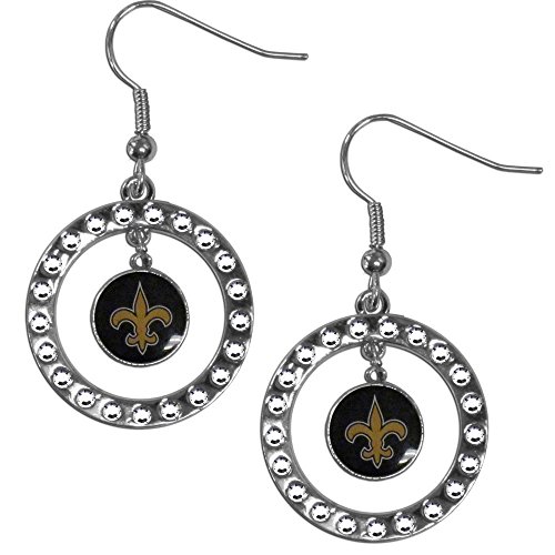 【中古】【未使用・未開封品】Siskiyou Sports FRE150 New Orleans Saints Rhinestone Hoop Earrings|AJIMURA-SHOP