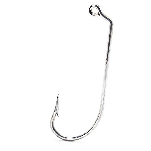 【中古】【未使用・未開封品】(Size 8/0) - Mustad 34184D Classic O'Shaughnessy 60-Degree Bend Extra Long Shank Forged Duratin Jig Hook (100-Pack)