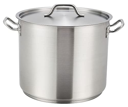【中古】【未使用・未開封品】ステンレススチール32-qtマスタークックStock Pot withカバー( 5?mmアルミニウムコアNSF )