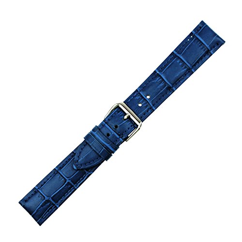 【中古】【未使用・未開封品】RECHERE Alligator Grainレザー時計バンドストラップピンバックルカラーブルー カラー: ブルー