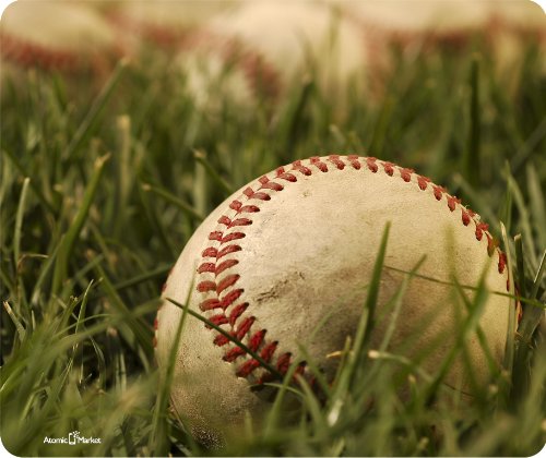 【中古】【未使用・未開封品】Baseball In Grass On Field Thick Mouse Pad｜AJIMURA-SHOP