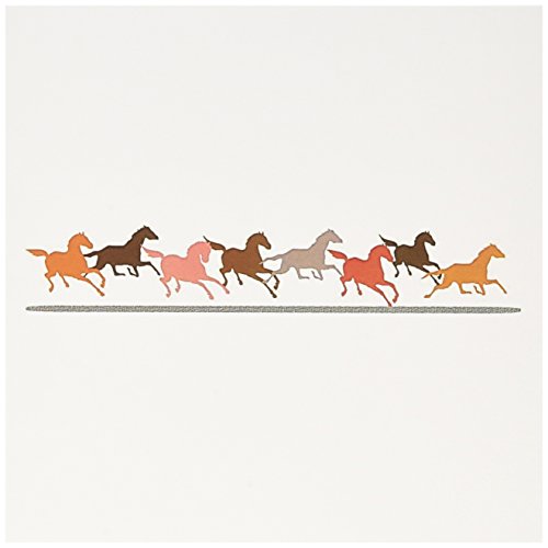 【中古】【未使用・未開封品】InspirationzStoreタイポグラフィ???Western and cowboy-inspired Wild Free Running馬のシルエットをブラウンGalloping onホワイト???グ
