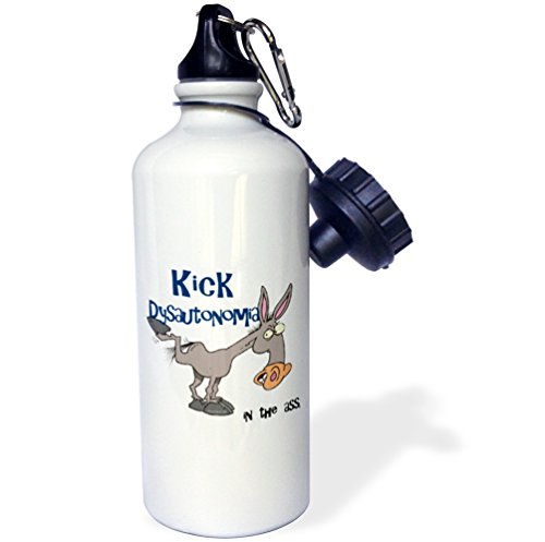 【中古】【未当て嵌める・未開封品】3dRose wb_115602_1 Kick Epilepsy インチ The Ass Awareness Ribbon Cause Design Sports Water Bottle, 21 薬局衡オンス, White by 3dRose [並行輸入品]