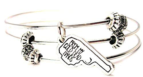 【中古】【未使用・未開封品】ChubbyChicoCharms From My Cold Dead Hands Expandable Wire Tripleスタイルバングルブレスレット、2.5?"|AJIMURA-SHOP