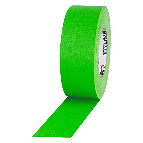 【中古】【未使用・未開封品】ProTapes 2\"幅Pro Gaffプレミアムマットクロスガファーテープ（ゴム接着剤付き）、長さ50ヤードX、蛍光グリーン（1パック）
