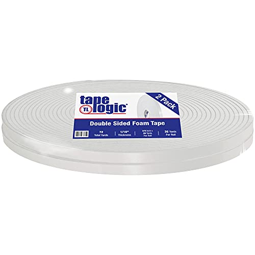 【中古】【未使用・未開封品】テープLogic t9571162pkポリエチレン長両面フォームテープ、1?/ 16?"厚、36ヤードX 3?/ 4?"幅、ホワイト2ケース｜AJIMURA-SHOP
