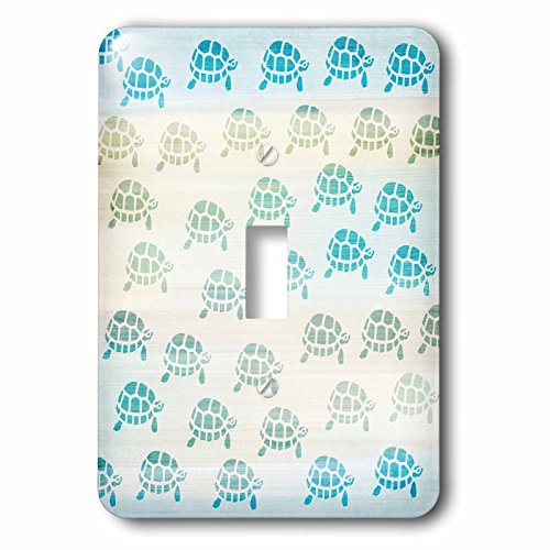 【中古】【未使用・未開封品】3drose LSP 152073?_ 1?Little Aqua Turtles動物アートライトスイッチカバー