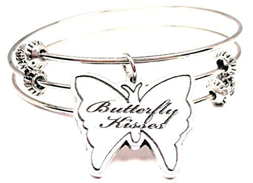 【中古】【未使用・未開封品】ChubbyChicoCharms Butterfly Kisses Expandable Wire Tripleスタイルバングルブレスレット、2.5?"｜AJIMURA-SHOP