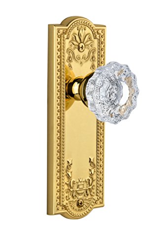 【中古】【未使用・未開封品】Grandeur Parthenonプレートwith Versaillesクリスタルノブ、Passage???2.375インチ、生涯真鍮