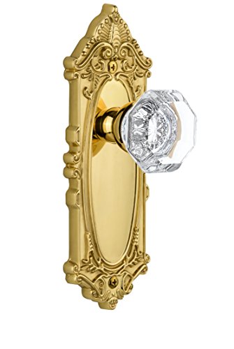 【中古】【未使用・未開封品】Grandeur Grandeビクトリア朝真鍮、シングルダミー、プレートシャンボールクリスタルノブ｜AJIMURA-SHOP