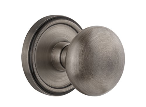 【中古】【未使用・未開封品】Grandeur Georgetown Rosette with Fifth Avenueノブ、プライバシー???2.375インチ、アンティークピューター