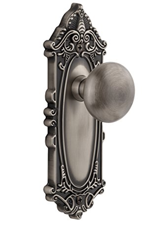 【中古】【未使用・未開封品】Grandeur Grande Victorianプレートwith Fifth Avenueノブ、シングルダミー、アンティークピューター