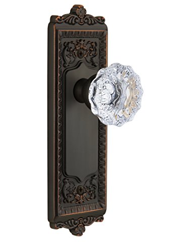 【中古】【未使用・未開封品】Grandeurウィンザープレートwith Fontainebleauクリスタルノブ、ダブルダミー、Timelessブロンズ