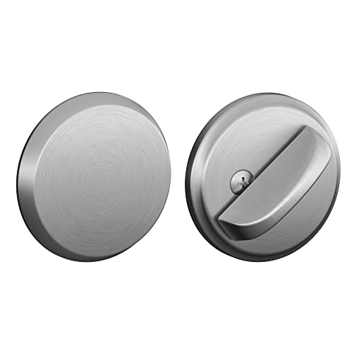 【中古】【未使用・未開封品】Schlage B81626 標準トリム 鍵なし 片側デッドボルト 最高の住宅安全性 シングルサムターン サテンクローム