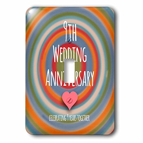 【中古】【未使用・未開封品】3dRose lsp_154440_1 9歳 結婚記念日 ギフト 陶器 9周年記念 照明スイッチカバー｜AJIMURA-SHOP