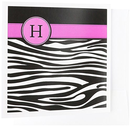 【中古】【未使用・未開封品】InspirationzStore Monograms???レターHモノグラムブラックand White Zebra Stripes Animal Print withホットピンクPersonalized初期???グ|AJIMURA-SHOP