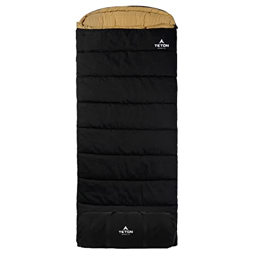 【中古】【未当て嵌める・未開封品】Teton Sports Deer Hunter 寝袋; 暖かくて好いたらしいな寝袋 つり銭,狩猟や難民キャンプに至適 (Black / -35f / Right Zip)