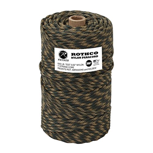 【中古】【未当てはめる・未開封品】Rothco ナイロンパラコード 550重量ポンド 300フート熱電子管 ウッドランド変装