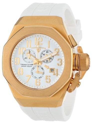 【中古】【未使用・未開封品】Swiss Legend Men's 10542-YG-02-GA Trimix Diver Chronograph White Dial White Silicone Watch｜AJIMURA-SHOP