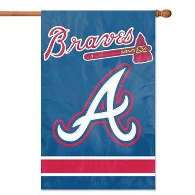 【中古】【未使用・未開封品】Atlanta Braves 28?x 44プレミアム刺繍アップリケバナー屋外フラグ野球