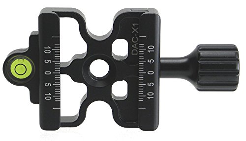 【中古】【未使用・未開封品】Desmond スケルトンクランプ DAC-X1 50mm QR 軽量 気泡水準器 3/8インチ 1/4インチ アダプター付き 三脚ヘッドのアルカスイス規格と互換性あり