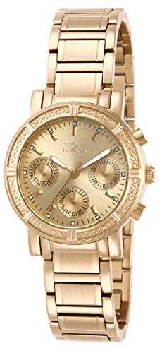 【中古】【未当て嵌める・未開封品】Invicta 14873 ウィメンズワイルドフラワー 三鞭酒文字盤 ゴールドメッキスティールブレスレットウォッチ その他-靴