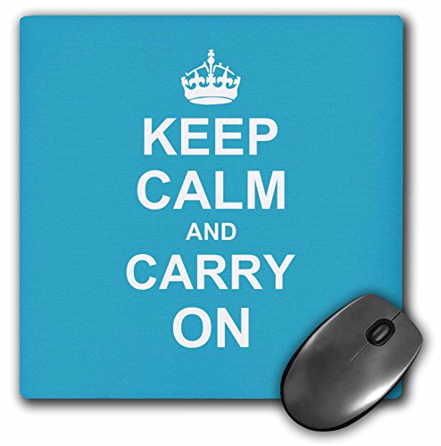 【中古】【未当て嵌める・未開封品】3dRose LLC 8 x 8 x 0.25in 二十日鼠パッド、Keep Calm and Carry On、ともし火青みに白文字記号、ジャケット冠やモチベーションを高める面白おかしいユーモ
