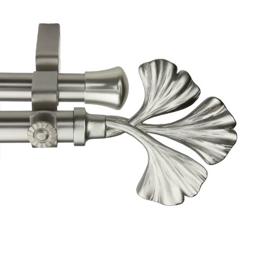 【中古】【未当て嵌める・未開封品】(28-120糎 , Satin Nickel) - Rod Desyne Fortune Double Curtain Rod, 28 to 120糎 , Satin Nickel