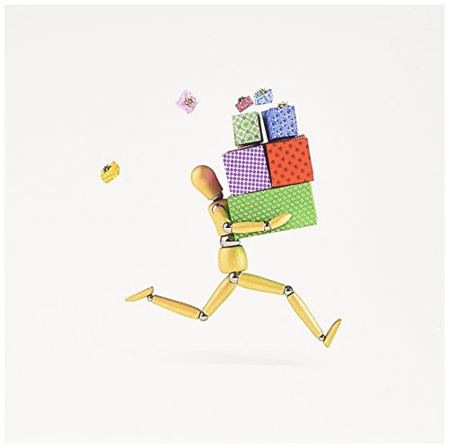 【中古】【未使用・未開封品】カルステンライジンガーイラスト? Illustrations???Wooden mannequin Rushing With A Bunch of Gifts Artists図Funny PresentsショッピングR|AJIMURA-SHOP