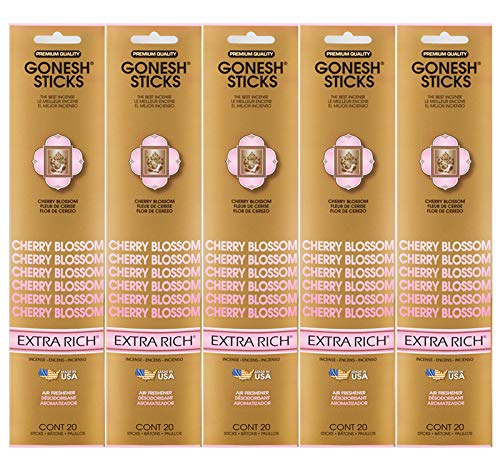 【中古】【未当て嵌める・未開封品】Gonesh Incense Sticks Extra Rich寄せあわせ???Cherry Blossom 5容器に並べる(足し加える100?) 家電-その他