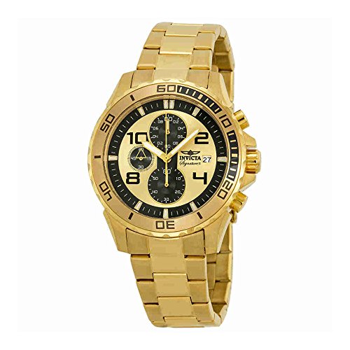 【中古】【未当て嵌める・未開封品】Invicta Signature II Chronograph Gold-tone Dial Gold-tone Mens Watch 7472