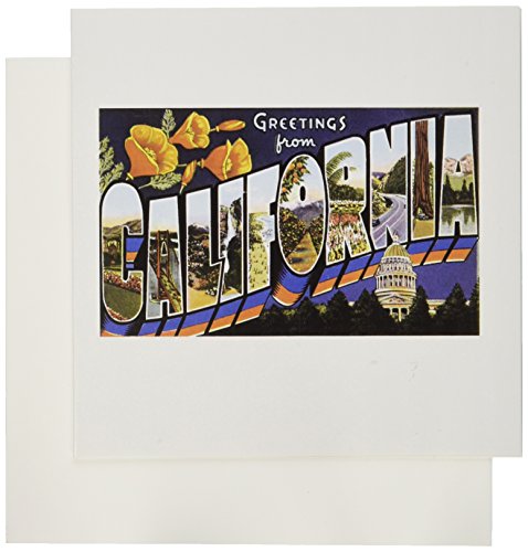 【中古】【未使用・未開封品】BLNヴィンテージ米国都市とはがきStates???Greetings from California with Bold Letters Filledカリフォルニア州のシーンと???グリーティ