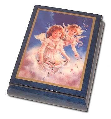 【中古】【未使用・未開封品】One of a Kind Musical Jewelry Box with美しい絵画の花びらLove by Brenda Burke 453. You've Gotta Be A Football Hero MBB173