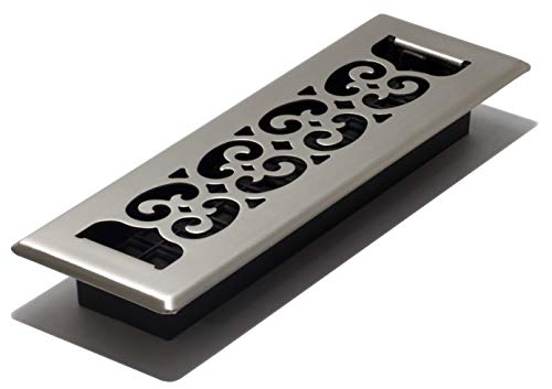 【中古】【未使用・未開封品】(Brushed Nickel Finish) - Decor Grates SPH210-NKL 5.1cm by 25cm Scroll Floor Register, Nickel [並行輸入品]