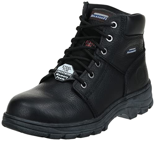 【中古】【未使用・未開封品】Skechers for Work Men's Workshire Relaxed Fit Work Steel Toe Boot,Black,10 M US