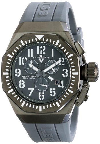 【中古】【未使用・未開封品】Swiss Legend Men's 10540-GM-014-WA Trimix Diver Chronograph Grey Dial Grey Silicone Watch