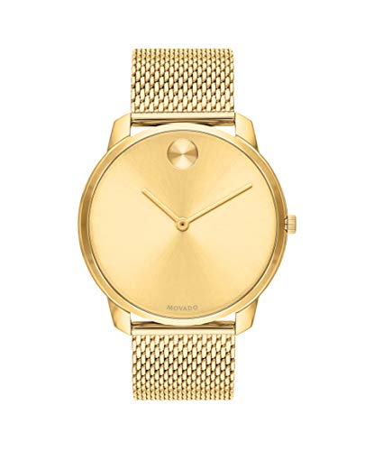【中古】【未使用・未開封品】Movado メンズ スイスクォーツウォッチ ステンレススチールストラップ イエローゴールド イオンメッキ 21 (モデル:3600588)|AJIMURA-SHOP