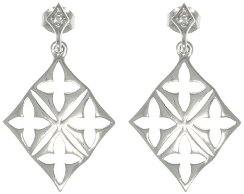 【中古】【未当て嵌める・未開封品】Jewelry Trends クロスカットアウト スターリングしろがね色 ダングルイヤリング