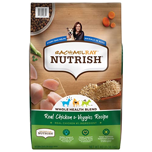 【中古】【未当て嵌める・未開封品】Rachael Ray Nutrish Natural Dry Dog Food, Real Chicken \u0026 Veggies Recipe, 40 Lbs その他-家電