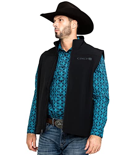 【中古】【未当て嵌める・未開封品】Cinch メンズ コネクター目絶無 ソフトシェルベスト US 大きさ: Large 色つや: 黒いこと
