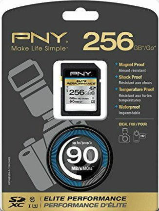 【中古】【未当て嵌める・未開封品】PNY SDXC 記憶装置歌留多 SD歌留多 256GB UHS-1 Class10 並行輸入 90mb/s