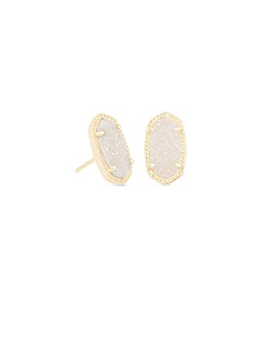 【中古】【未使用・未開封品】Kendra Scott エリー シグネチャーイヤリング 金板 虹色天然石
