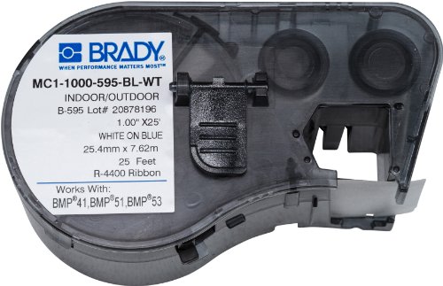 【中古】【未当て嵌める・未開封品】Brady MC1-1000-595-BL-WT Labels for BMP53/BMP51 Printers by Brady