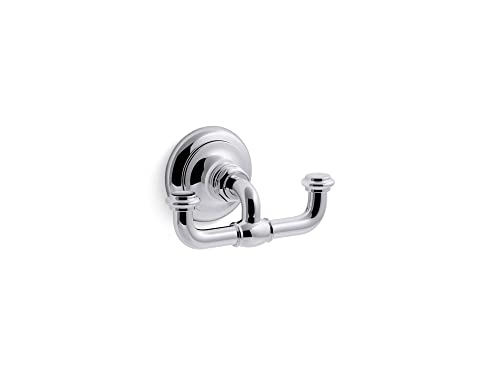 【中古】【未当て嵌める・未開封品】(Polished Chrome) - Kohler 72572-CP Artefacts Double robe hook, Polished Chrome